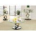 Nova Sofa Table - Satin Plated/Black