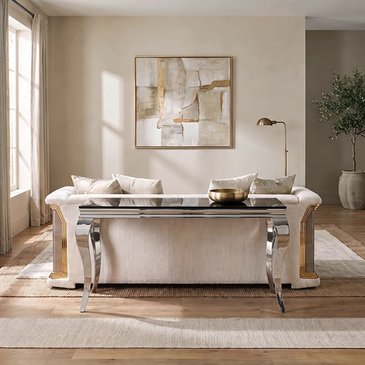 Wetzikon Sofa Table - Silver/Black