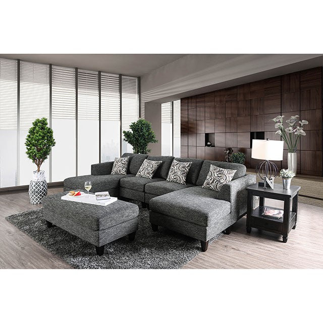 Lowry Sectional w/ Ottoman - Gray
