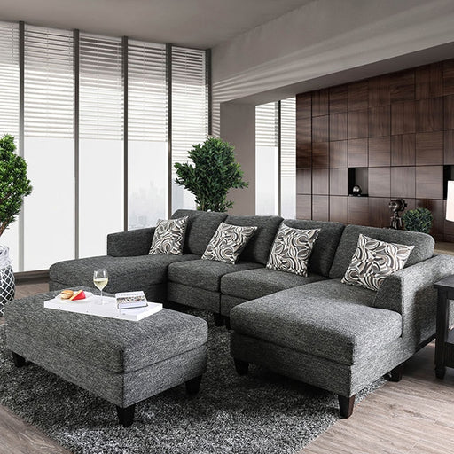 Lowry Sectional w/ Ottoman - Gray