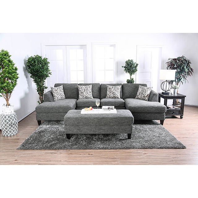 Lowry Sectional w/ Ottoman - Gray