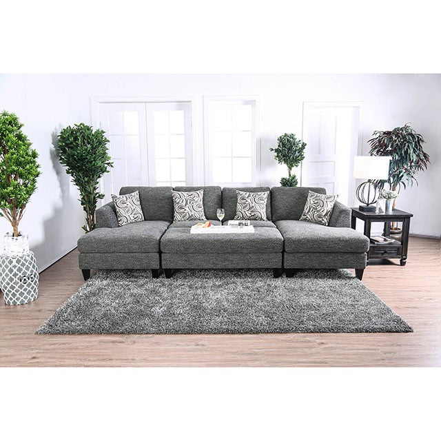 Lowry Sectional w/ Ottoman - Gray