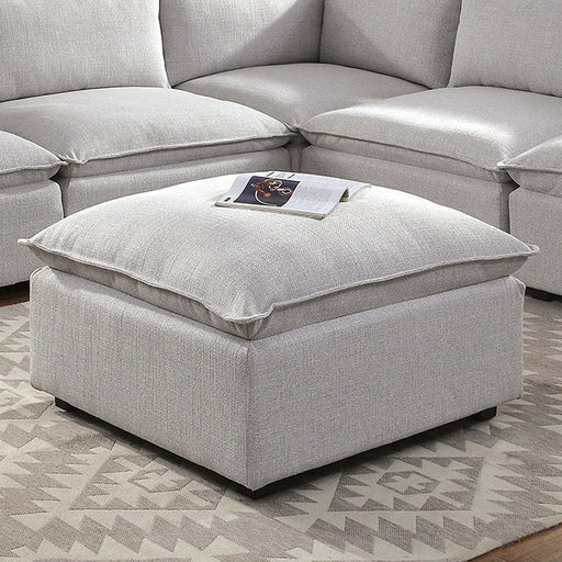 Arlene Ottoman - Light Gray