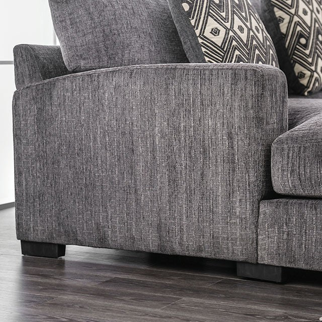Kaylee L-Sectional w/ Right Chaise - Gray