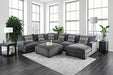 Kaylee U-Sectional w/ Right Chaise - Gray