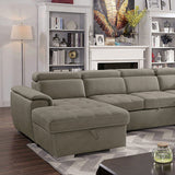 Hugo Sectional - Ash Brown