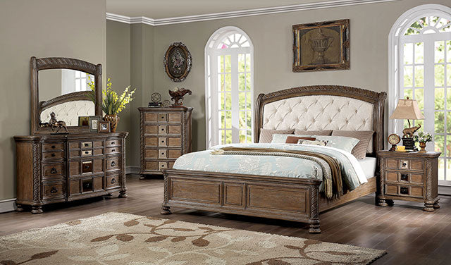 Timandra Night Stand - Rustic Natural Tone