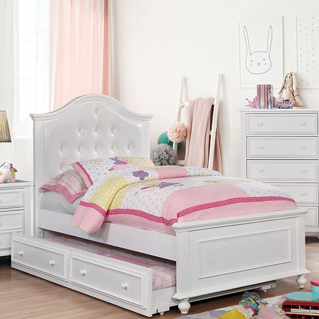 Olivia 4 Pc Bedroom Set - White - Twin