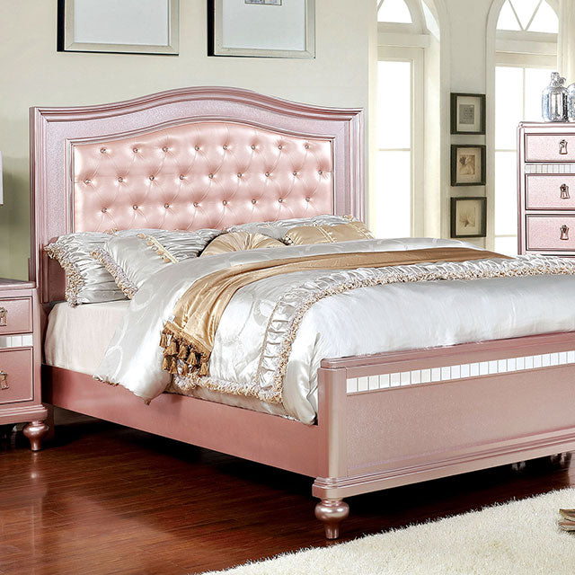 Ariston 4 Pc Bedroom Set - Rose Gold - Full