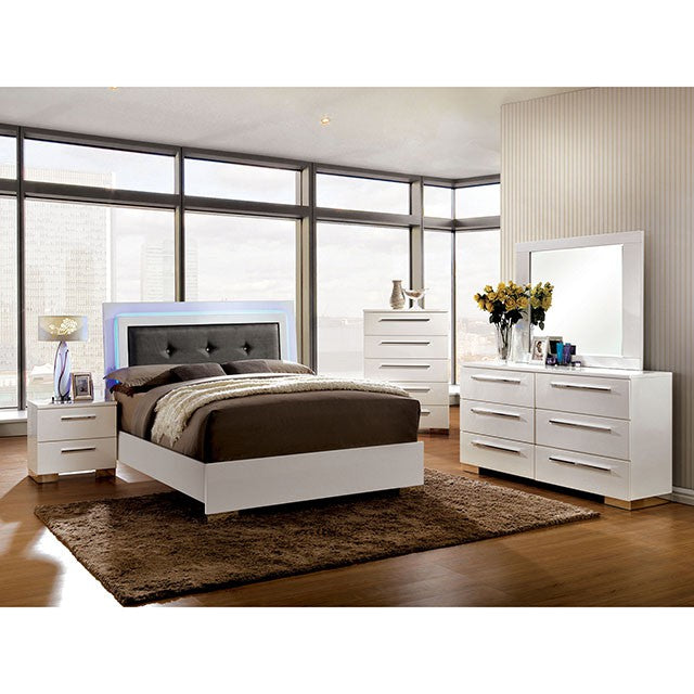 Clementine 4 Pc Bedroom Set - Glossy White