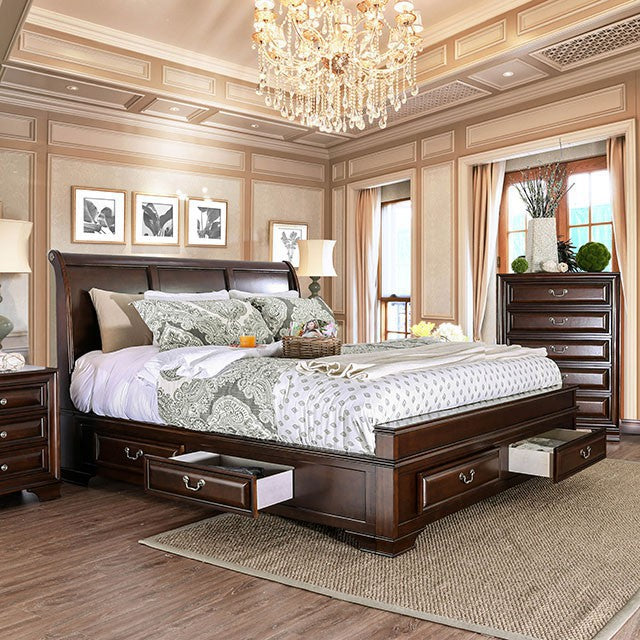 Brandt 4 Pc Bedroom Set - Brown Cherry
