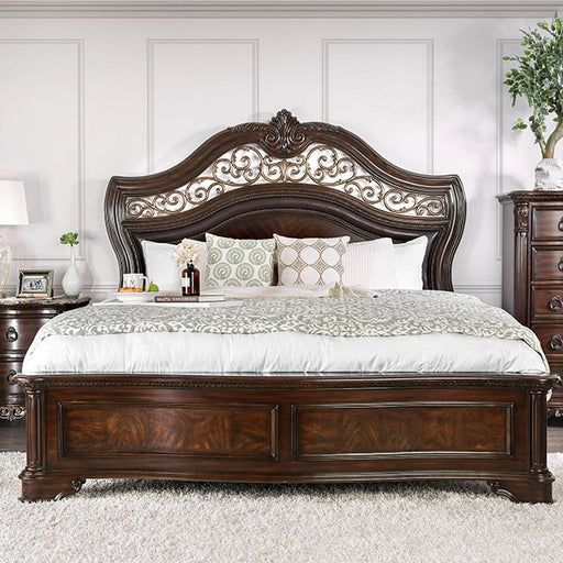Menodora 5 Pc Bedroom Set - Brown Cherry