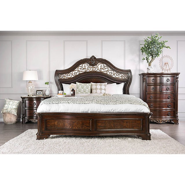 Menodora 5 Pc Bedroom Set - Brown Cherry