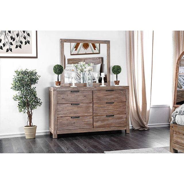 Wynton Mirror - Weathered Light Oak
