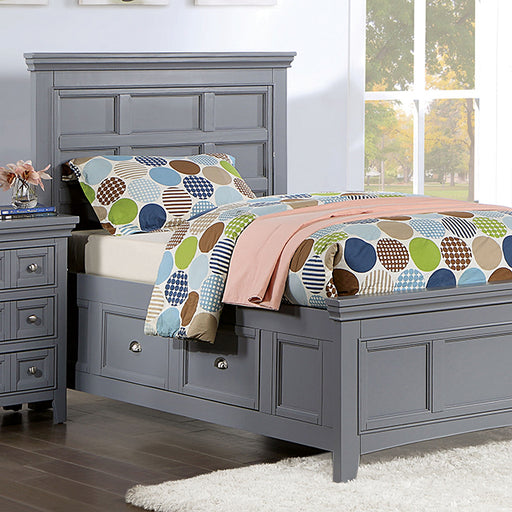 Castlile 4 Pc Bedroom Set - Gray - Twin