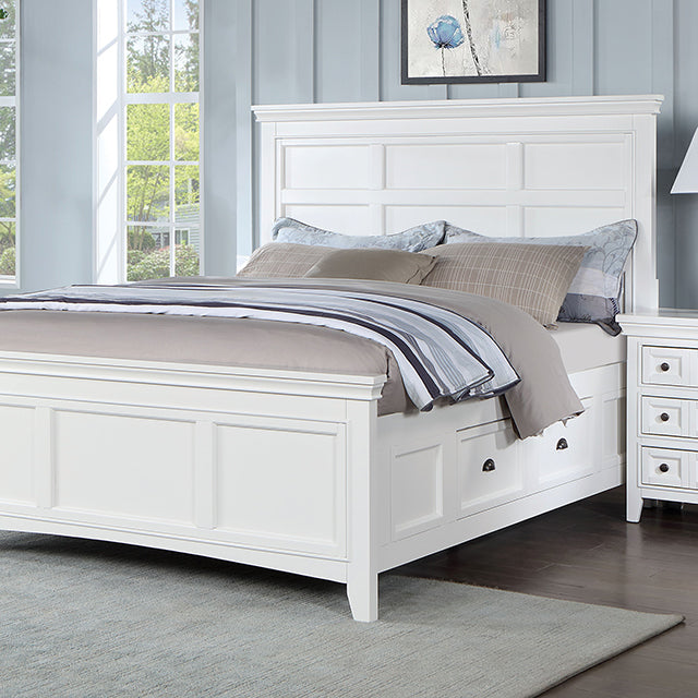 Castile 4 Pc Bedroom Set - White - Full