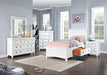 Castile 4 Pc Bedroom Set - White