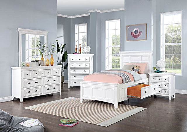Castile 4 Pc Bedroom Set - White