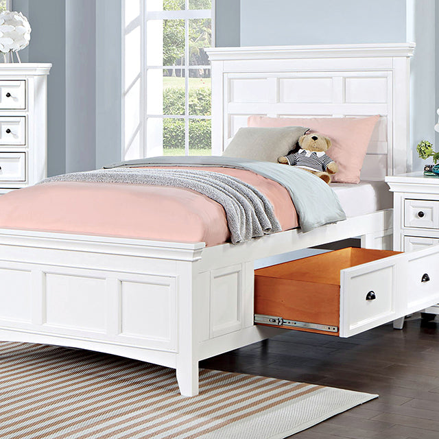 Castile 4 Pc Bedroom Set - White - Twin