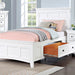 Castile 4 Pc Bedroom Set - White - Twin