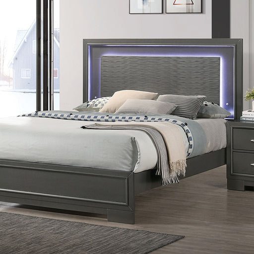 Alison 4 Pc Bedroom Set - Metallic Gray
