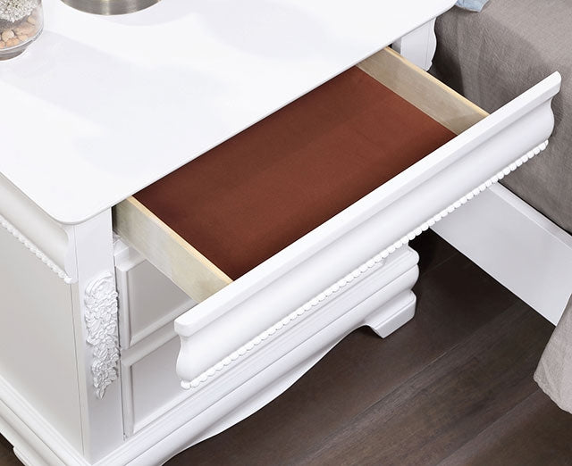 Alecia Night Stand - White