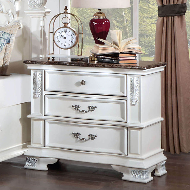 Esparanza Night Stand - Pearl White