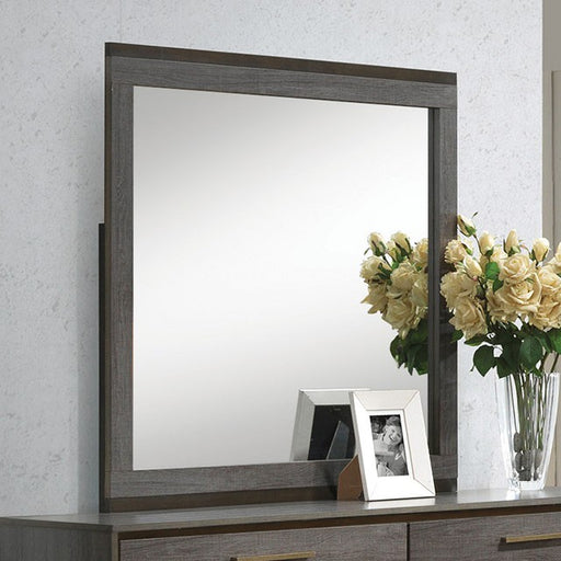 Manvel Mirror - Two-Tone Antique Gray