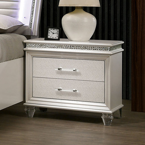 Maddie Night Stand - Pearl White