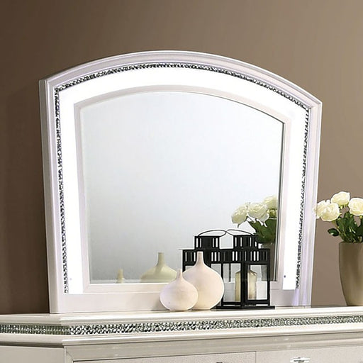 Maddie Arched Mirror - Pearl White