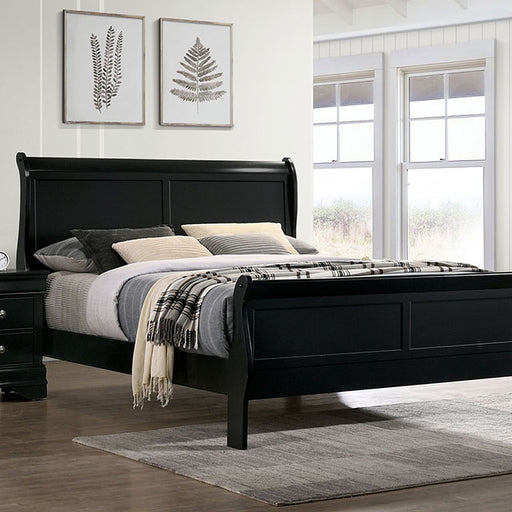 Louis Philippe 4 Pc Bedroom Set - Black