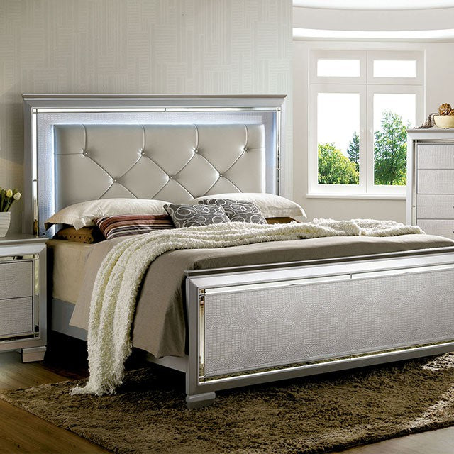 Bellanova 4 Pc Bedroom Set - Silver