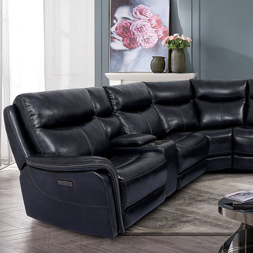 Braylee Power Sectional - Dark Navy