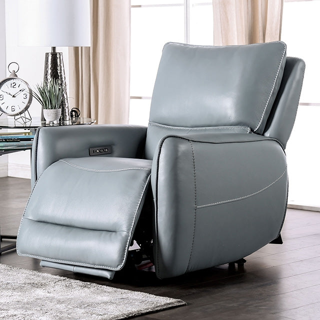 Phineas Power Recliner - Pale Blue
