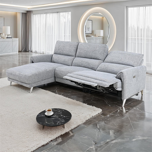 Brande Power Sectional, Left Chaise - Gray
