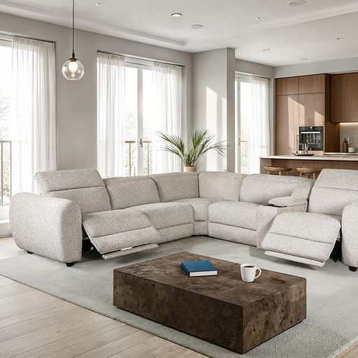 Zander Power Sectional - Taupe