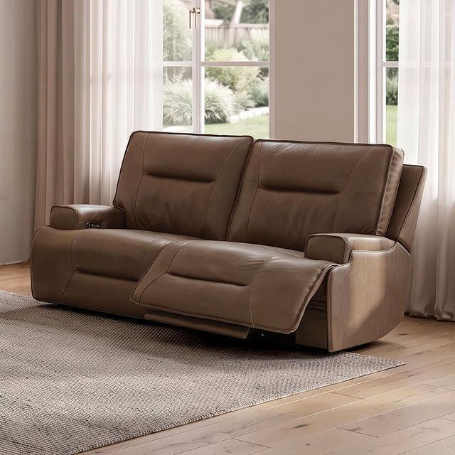 Dallas Oversized Power Loveseat - Cocoa Brown