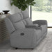 Antonius Manual Recliner Loveseat w/ Console - Gray