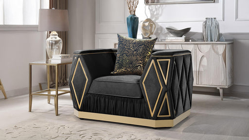 Cavalli Accent Chair – Cavalli Chair Black by Galaxy Home Furnishings