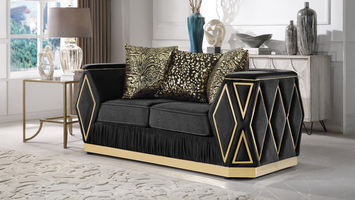 Cavalli Loveseat – Cavalli Loveseat Black by Galaxy Home Furnishings