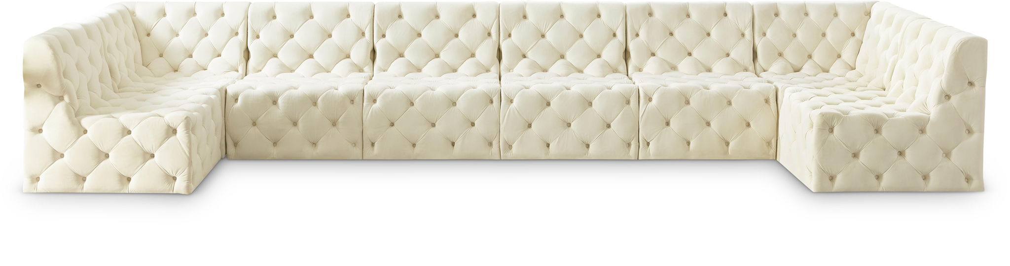 Tuft 186" Velvet Upholstered 8pc. Modular Sectional