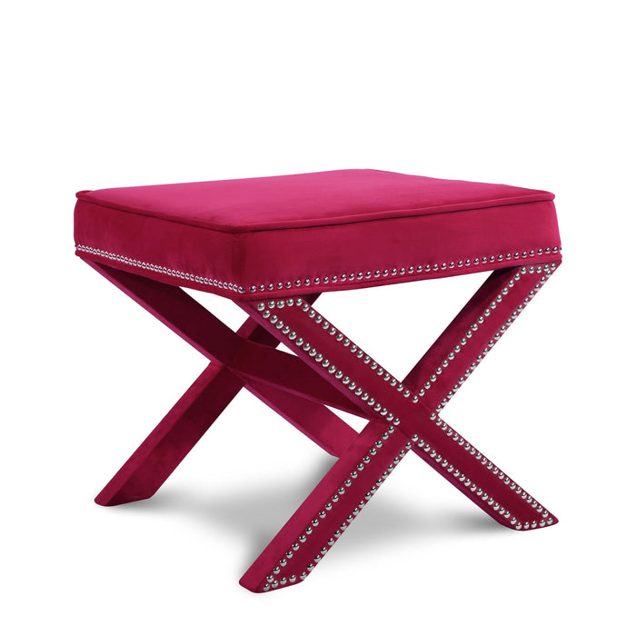 Nixon Velvet Upholstered Stool