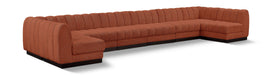 Quinn 197" Chenille Fabric Upholstered 8pc. Modular Sectional