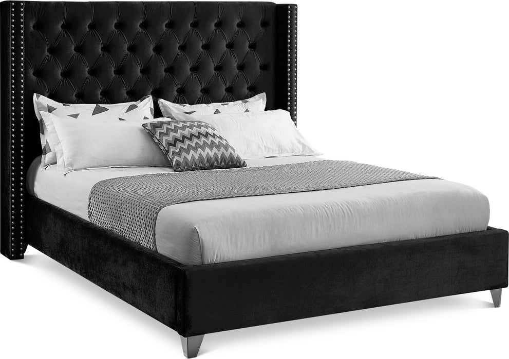 Aiden Velvet Upholstered Bed