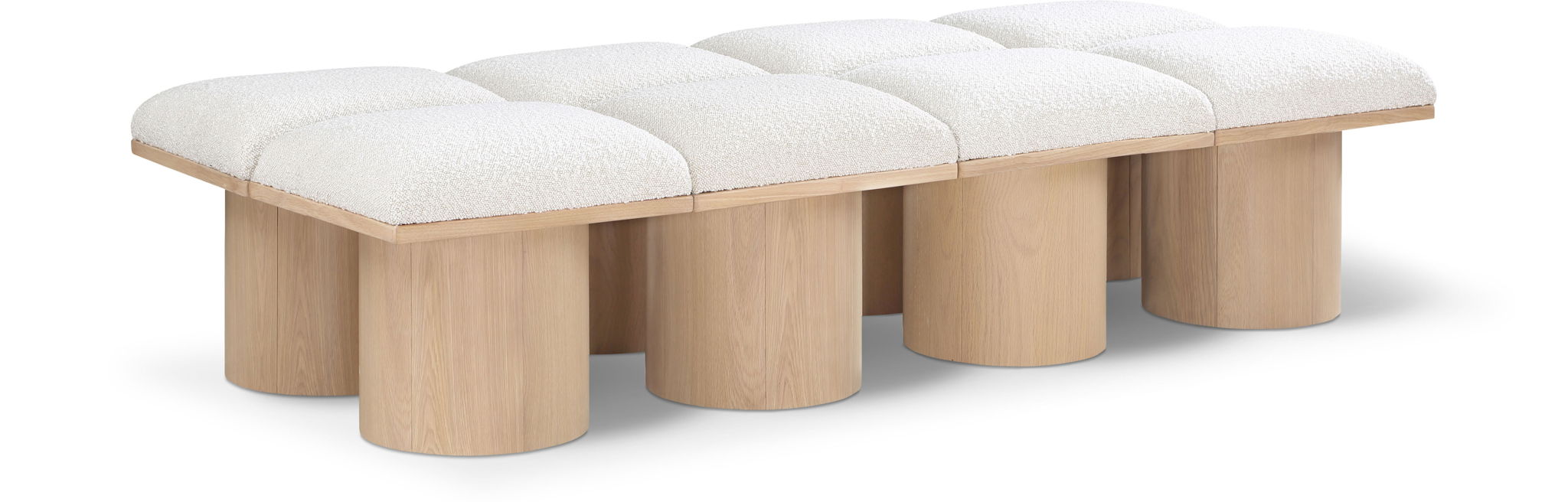 Pavilion Boucle Fabric Upholstered 8pc. Modular Bench