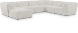 Miramar 142" Linen Textured Fabric Upholstered 7pc. Modular Sectional