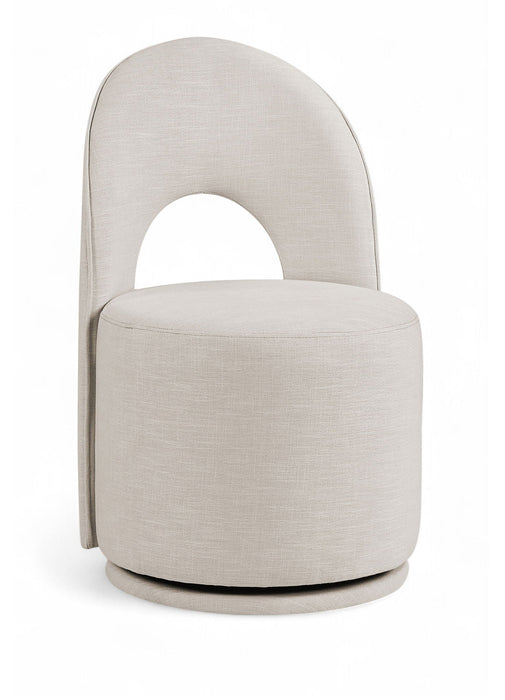 Cirelle Linen Textured Performance Fabric Upholstered Dining Chair