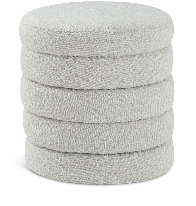 Taburete tapizado de bouclé Aphia