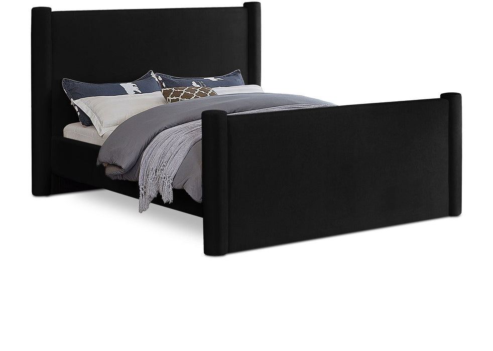 Elias Velvet Upholstered Bed