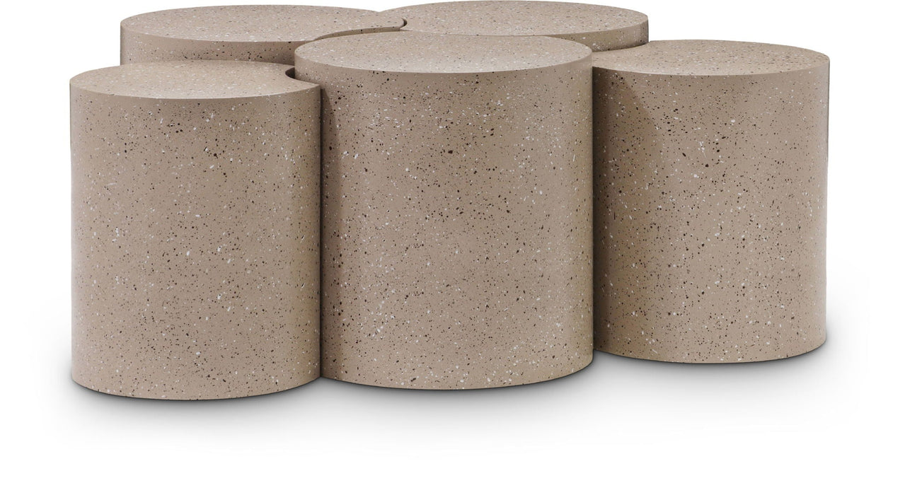 Dimple Terrazzo Pattern Iron Nesting 5pc. Modular Coffee Table
